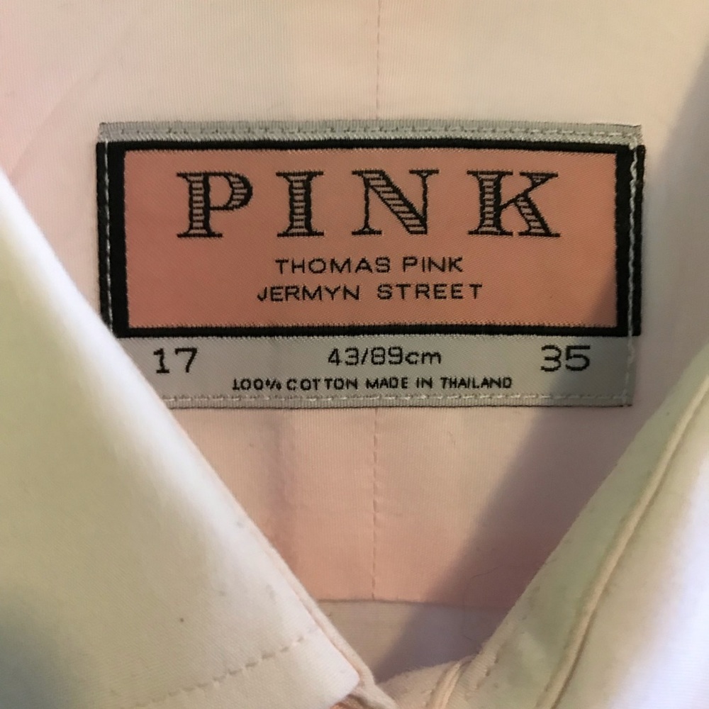 Thomas Pink men’s dress shirt 17 35 French cuff